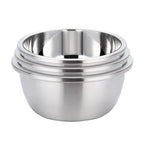 SOGA 3Pcs Deepen Matte Stainless Steel Stackable Baking Washing Mixing Bowls Set Food Storage Basin $ 55.50