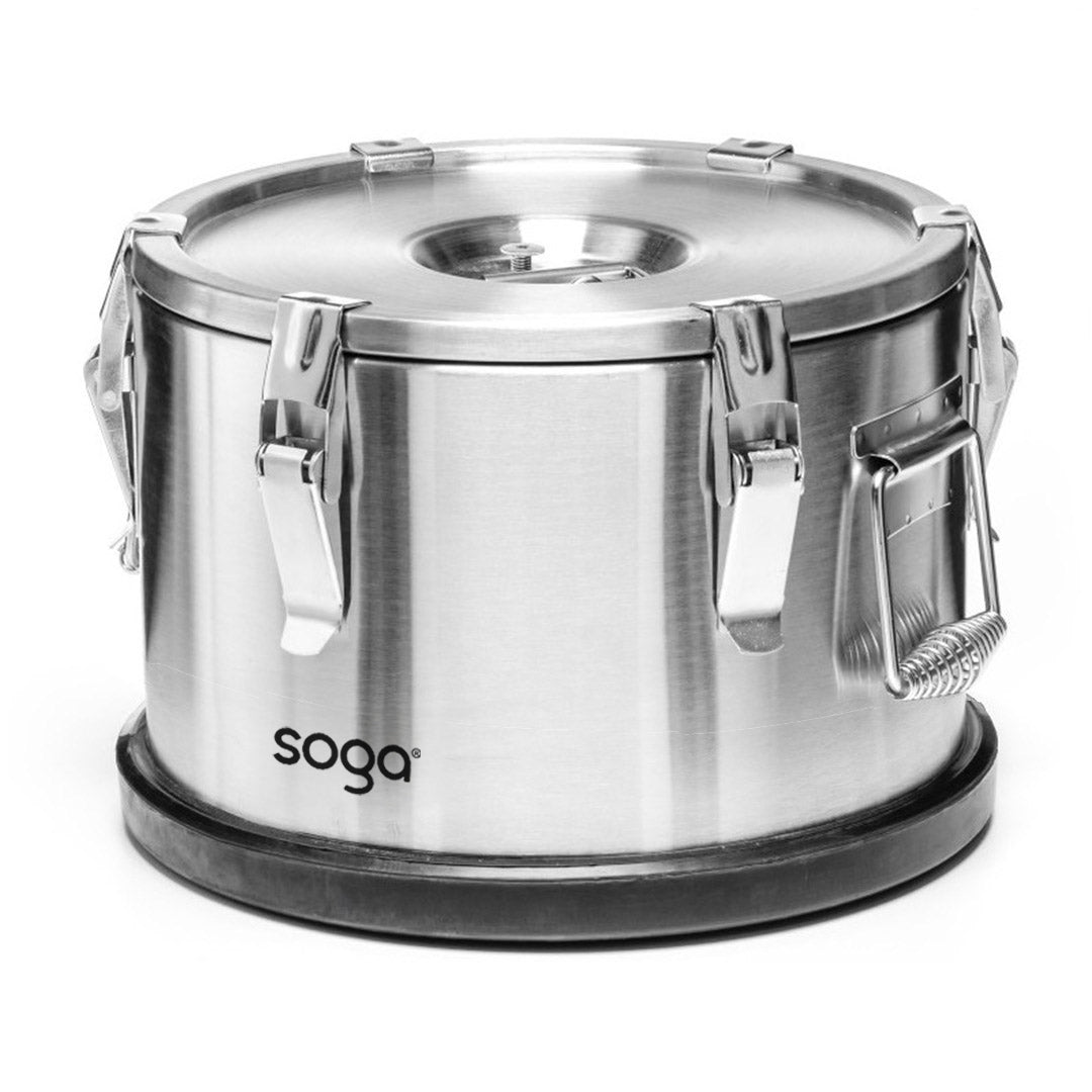 SOGA 10L 304 Stainless Steel Insulated Food Carrier Warmer Container with Anti Slip Rubber Bottom $ 233.50