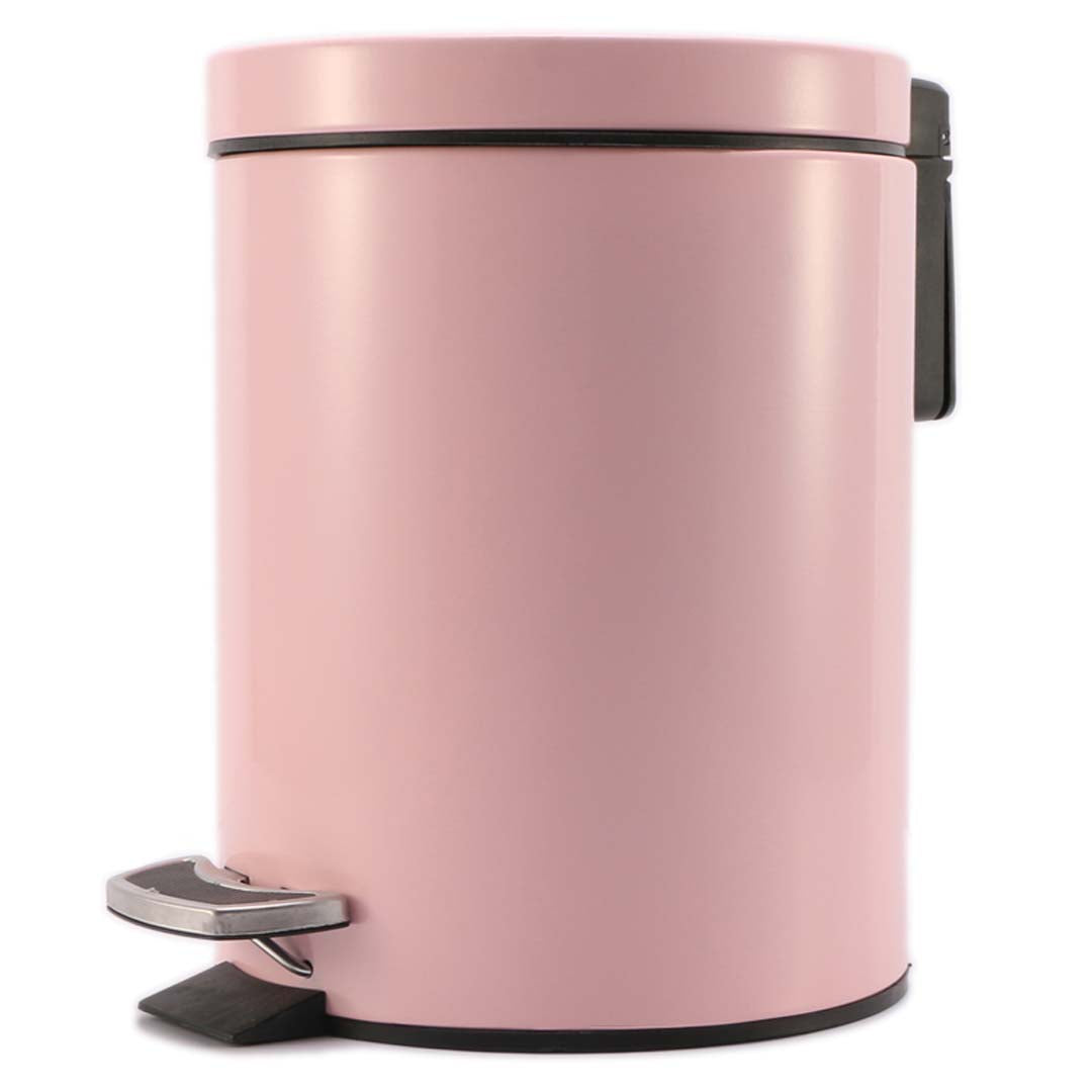 SOGA Foot Pedal Stainless Steel Rubbish Recycling Garbage Waste Trash Bin Round 7L Pink $ 55.50