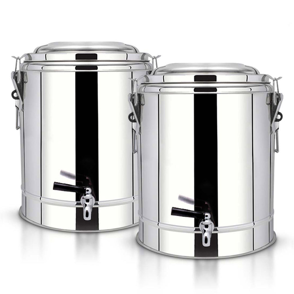 SOGA 2X 30L Stainless Steel Insulated Stock Pot Dispenser Hot & Cold Beverage Container With Tap $ 345.50