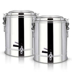 SOGA 2X 30L Stainless Steel Insulated Stock Pot Dispenser Hot & Cold Beverage Container With Tap $ 345.50