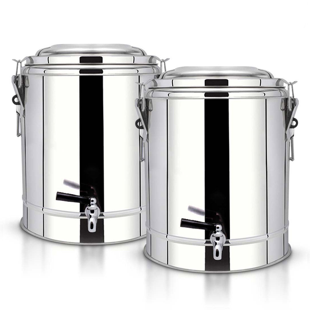 SOGA 2X 30L Stainless Steel Insulated Stock Pot Dispenser Hot & Cold Beverage Container With Tap $ 345.50