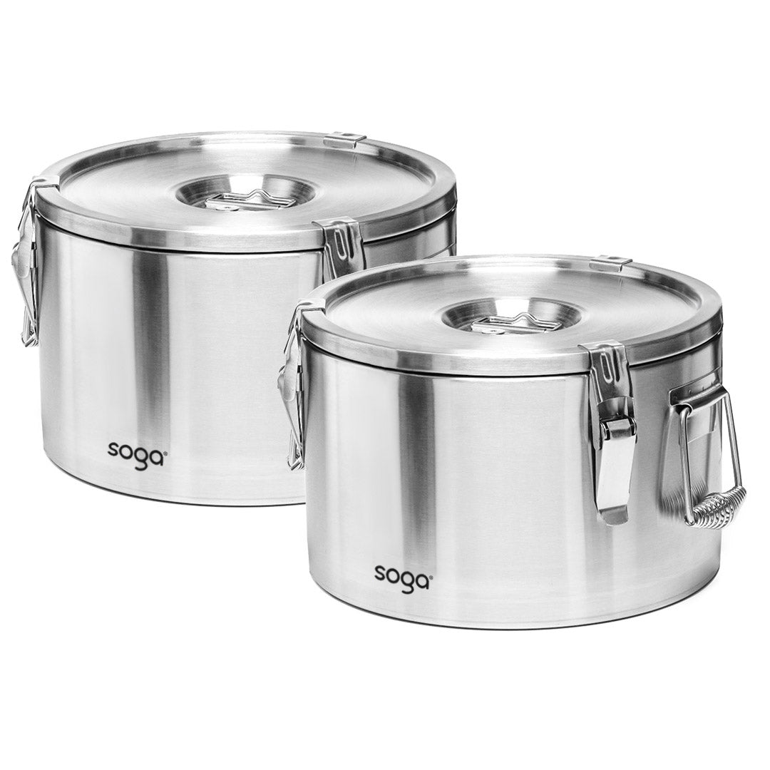 SOGA 2X 15L 304 Stainless Steel Insulated Food Carrier Warmer Container $ 409.90