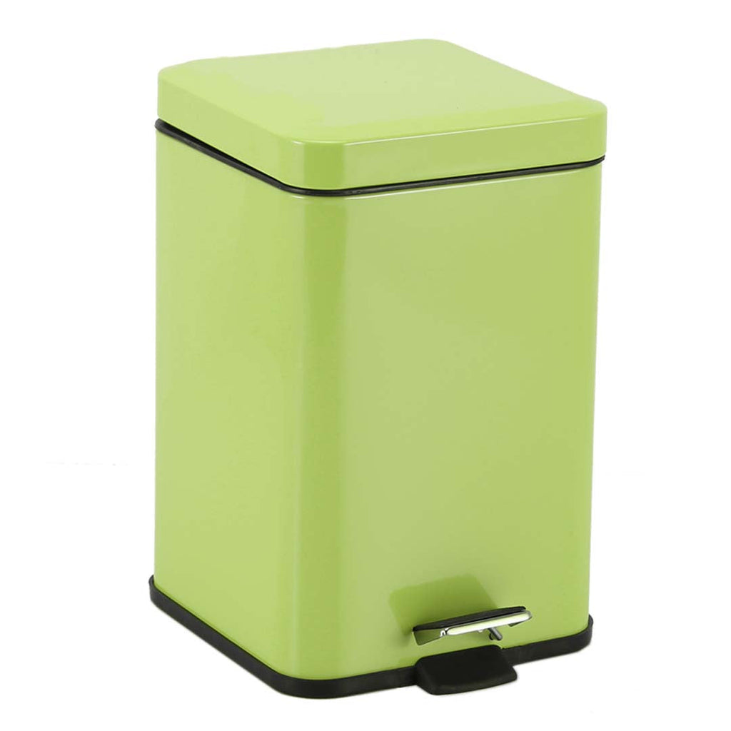 SOGA Foot Pedal Stainless Steel Rubbish Recycling Garbage Waste Trash Bin Square 6L Green $ 57.90