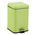 SOGA Foot Pedal Stainless Steel Rubbish Recycling Garbage Waste Trash Bin Square 6L Green $ 57.90