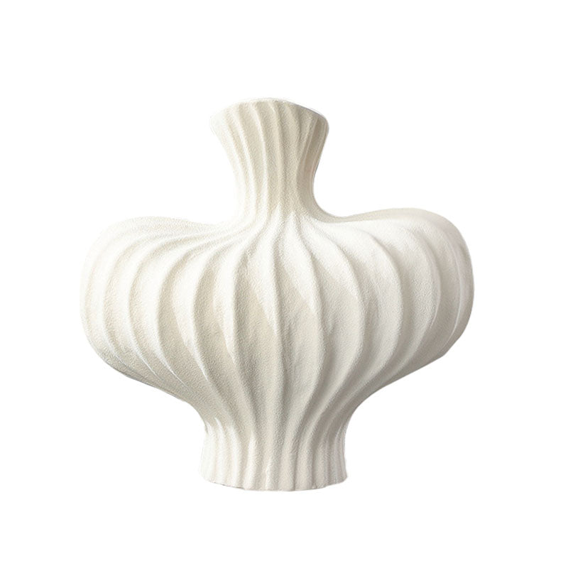 SOGA 25X24cm Ornament Small Matte White Vases Countertop Decoration Accessories Porch Crafts Home Decor $ 88.90