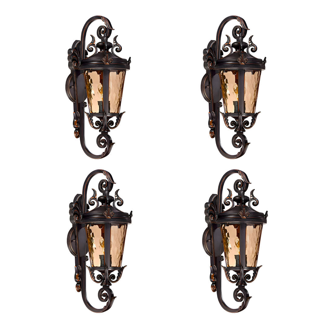 Vintage Lantern 4X 70cm Aluminum & Glass Wall Light Classic Lantern Design Elegant Outdoor Antique Inspired Wall Lamp $ 2322.50