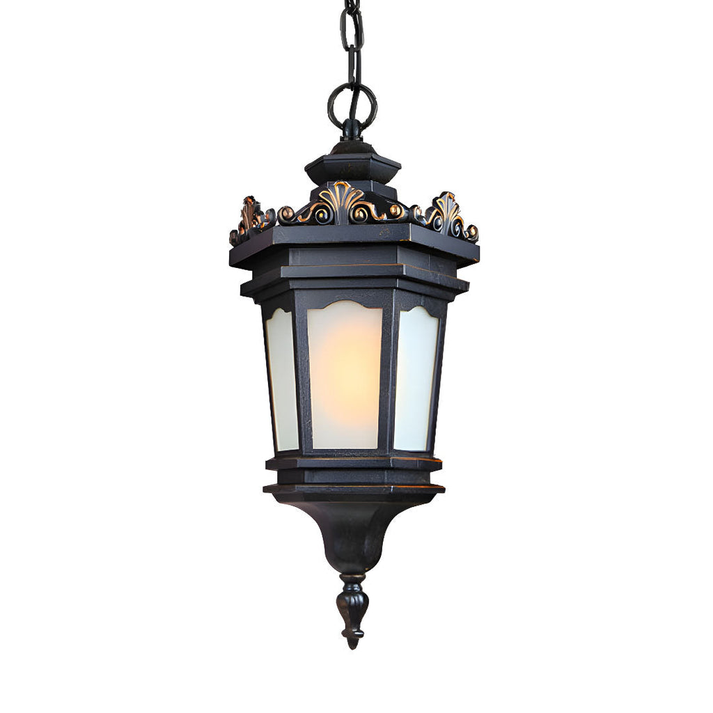 Vintage Lamp 54.5cm Elegant Aluminum & Glass Lantern Chandelier Classic Hanging Light Fixture Antique Style $ 533.50