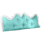 SOGA 120cm Light Blue Princess Bed Pillow Headboard Backrest Bedside Tatami Sofa Cushion with Ruffle Lace Home Decor $ 88.90
