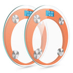 SOGA 2x 180kg Digital Fitness Weight Bathroom Gym Body Glass LCD Electronic Scales Orange $ 60.90