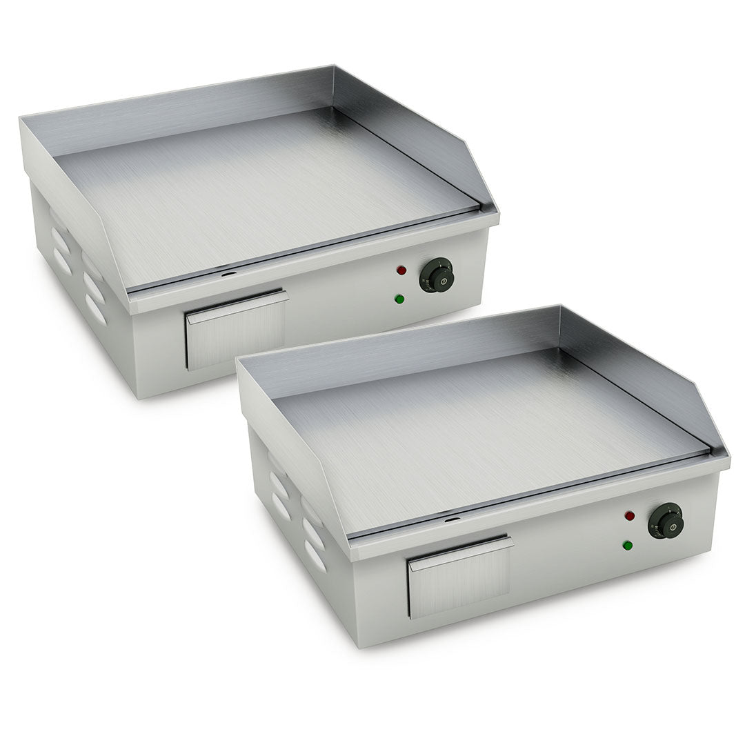 SOGA 2X Electric Stainless Steel Flat Griddle Grill BBQ Hot Plate 2200W $ 969.90
