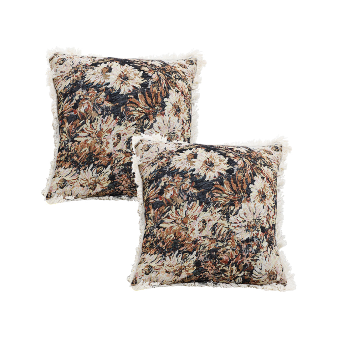 SOGA 2X 45cm Vintage Oil Painting Color Raised Embroidery Empress Flower Throw Pillow $ 107.90