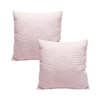 SOGA 2X 50cm Pink Textured Geometric Pattern Decorative Throw Pillow $ 119