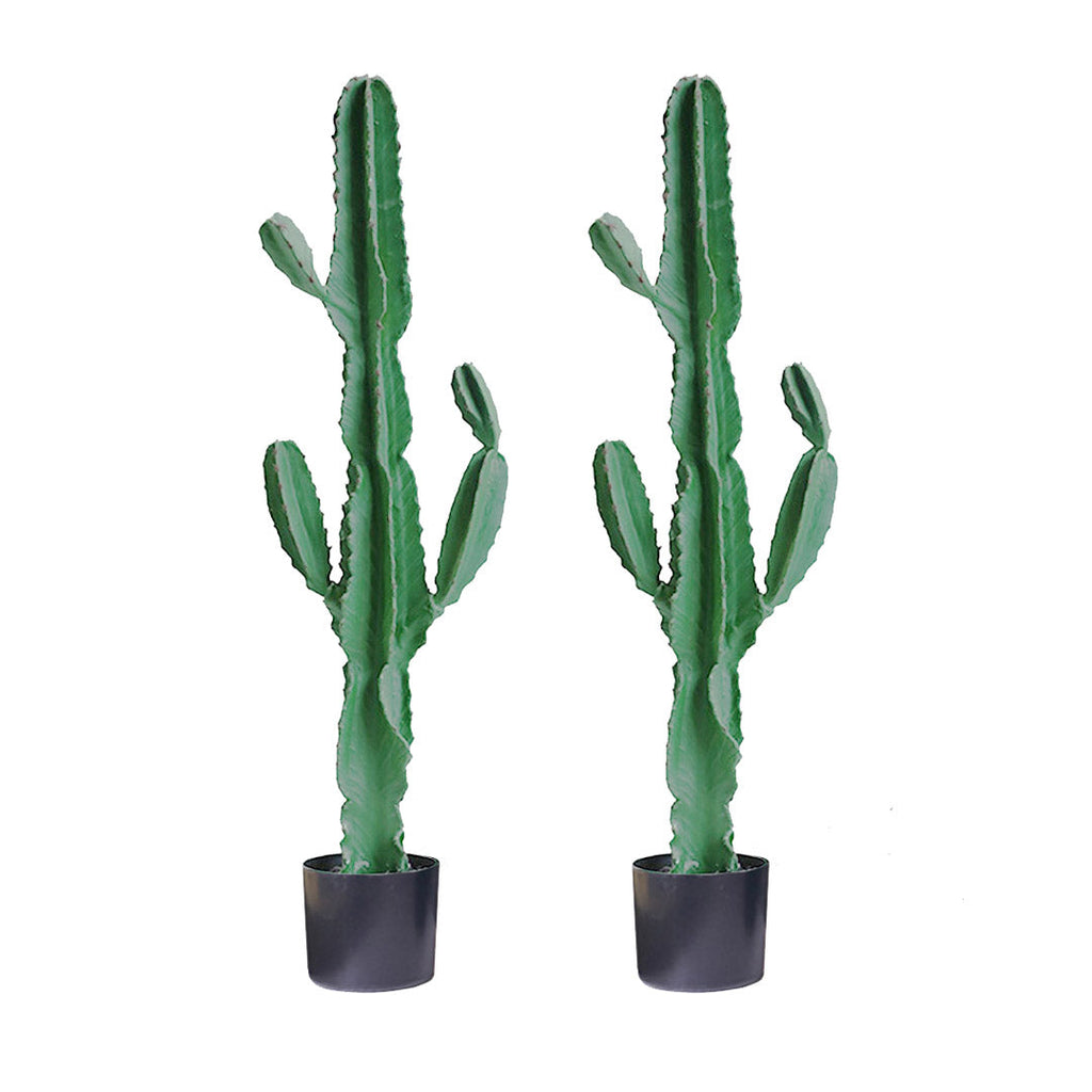 SOGA 2X 120cm Green Artificial Indoor Cactus Tree Fake Plant Simulation Decorative 6 Heads $ 323.50