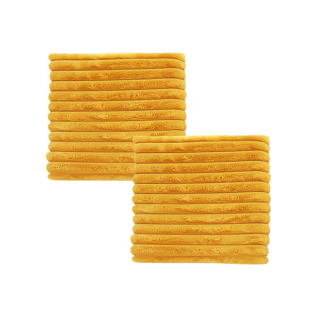 SOGA 2X Golden Corduroy Square Cushion Soft Leaning Plush Backrest Throw Seat Pillow $ 107.90