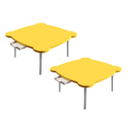 SOGA 2X Yellow Minimalist Cat Ear Portable Floor Table Small Space-Saving Mini Desk Home Decor $ 129.50