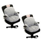 SOGA 2X Gray Bunny Shape Cushion Soft Leaning Bedside Pad Sedentary Plushie Pillow Home Decor $ 107.90