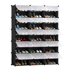 SOGA 10 Tier 3 Column Shoe Rack Organizer Sneaker Footwear Storage Stackable Stand Cabinet Portable Wardrobe with Cover $ 183.50