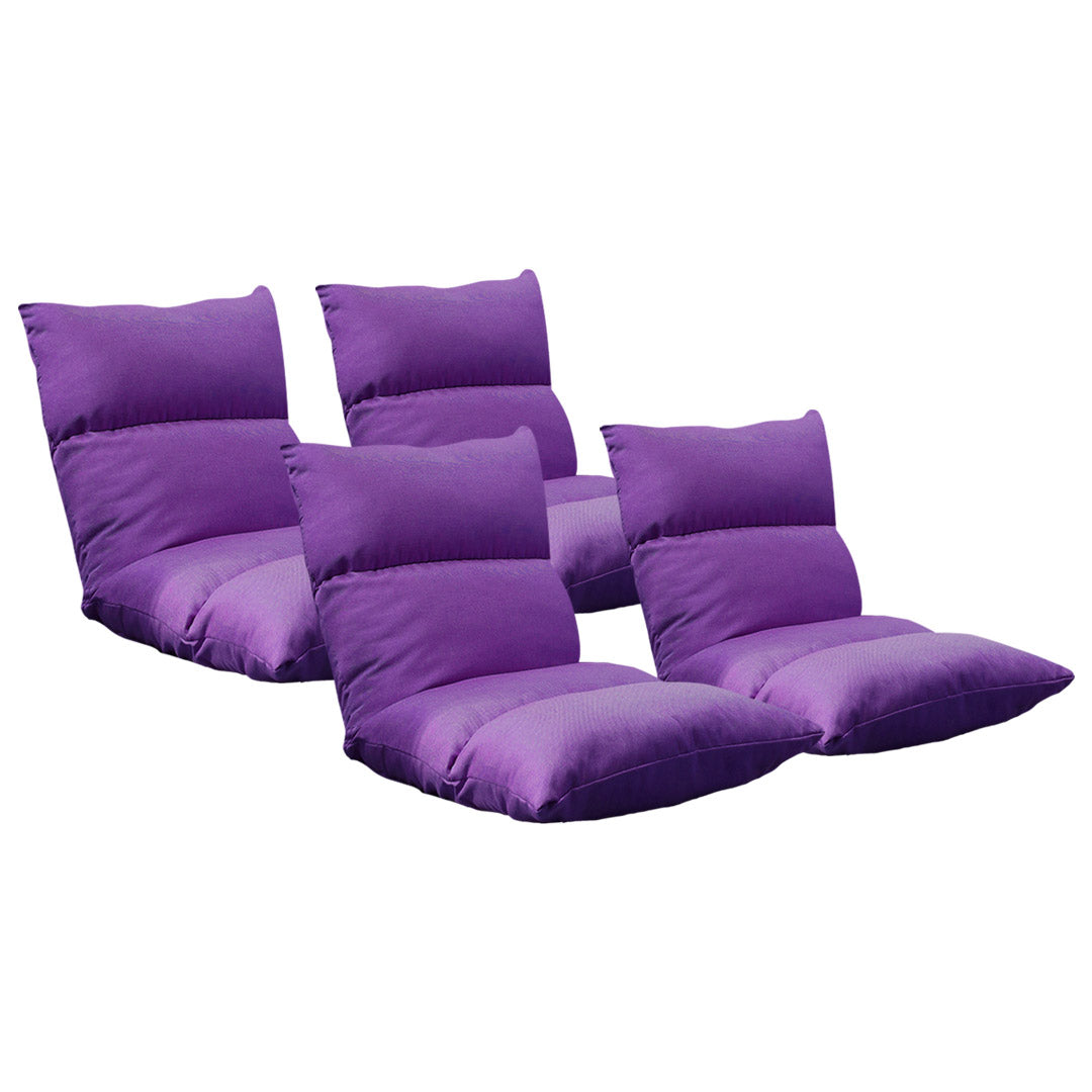 SOGA 4X Lounge Floor Recliner Adjustable Lazy Sofa Bed Folding Game Chair Purple $ 358.90