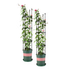 SOGA 2X 133cm 4-Bar Plant Frame Stand Trellis Vegetable Flower Herbs Outdoor Vine Support Garden Rack with Rings $ 79.90