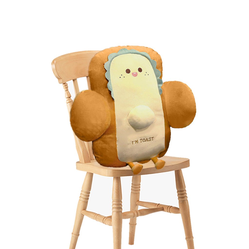 SOGA 58cm Cute Face Toast Bread Cushion Stuffed Car Seat Plush Cartoon Back Support Pillow Home Decor $ 51.50