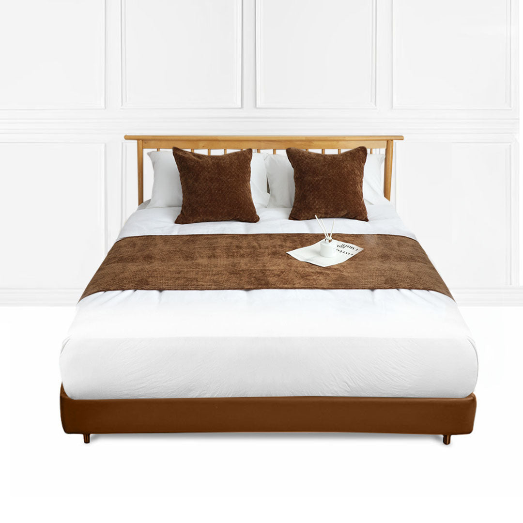 SOGA 70cm Chocolate Bed Wabi-sabi Elegant Japanese Style for Bed,Set of 3 $ 199.90