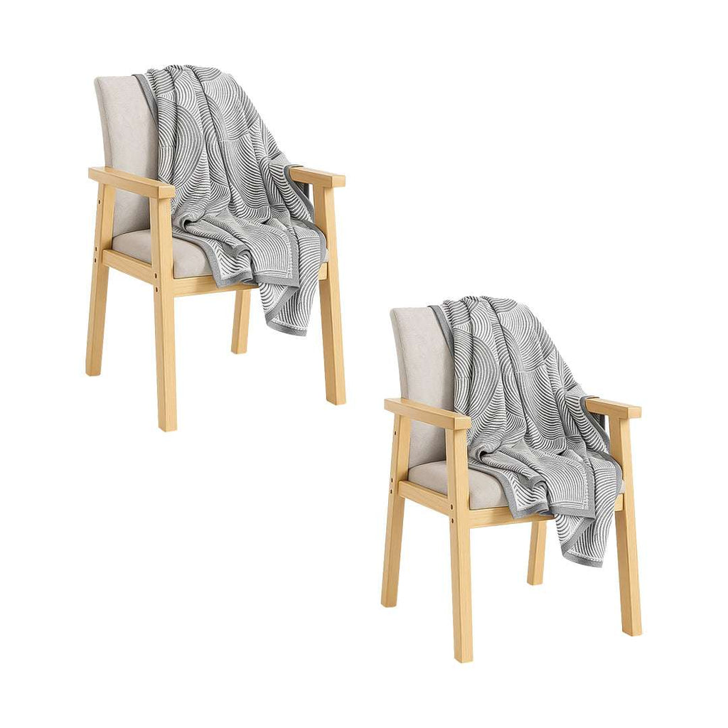 SOGA 2X Charcoal Gray Geometric Swirl Throw Blanket 130x180cm Polyester $ 155