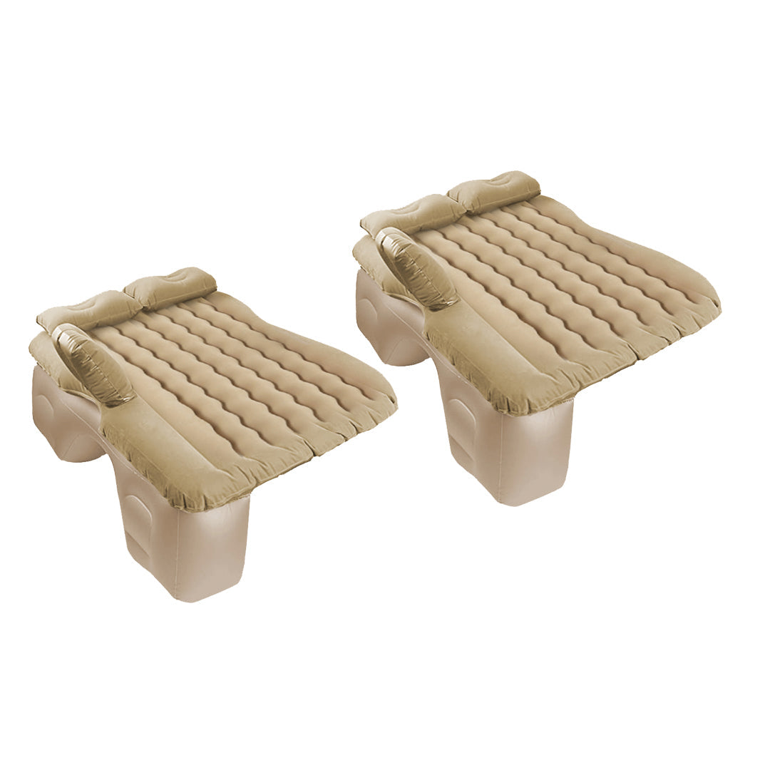 SOGA 2X Beige Ripple Inflatable Car Mattress Portable Camping Air Bed Travel Sleeping Kit Essentials $ 151.50