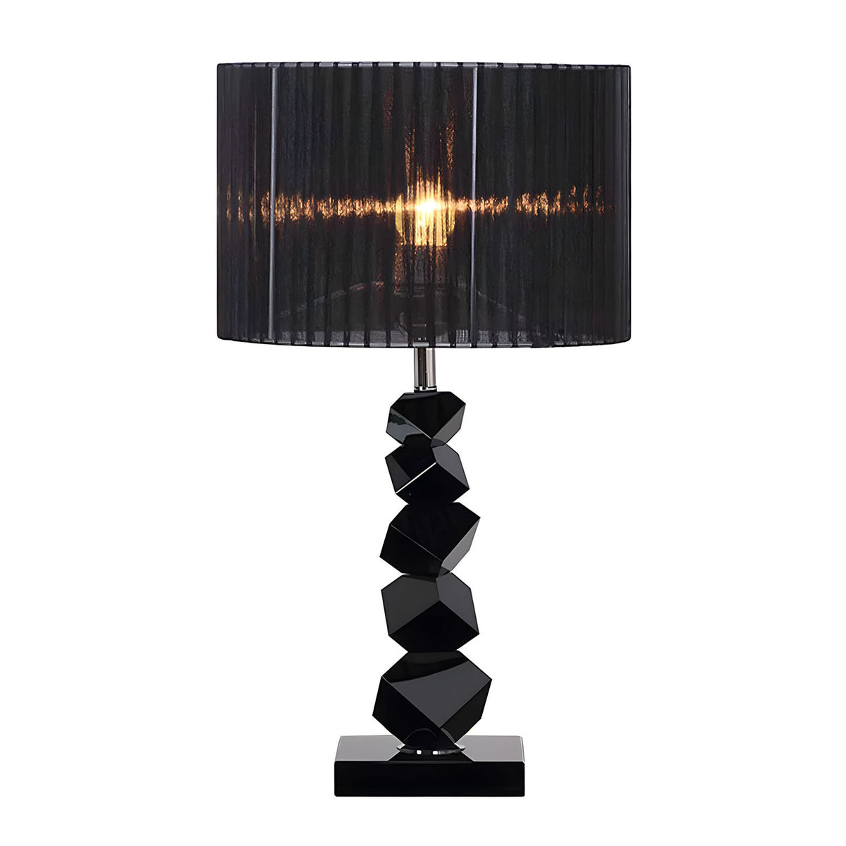 SOGA 60cm Black Table Lamp with Dark Shade LED Desk Lamp