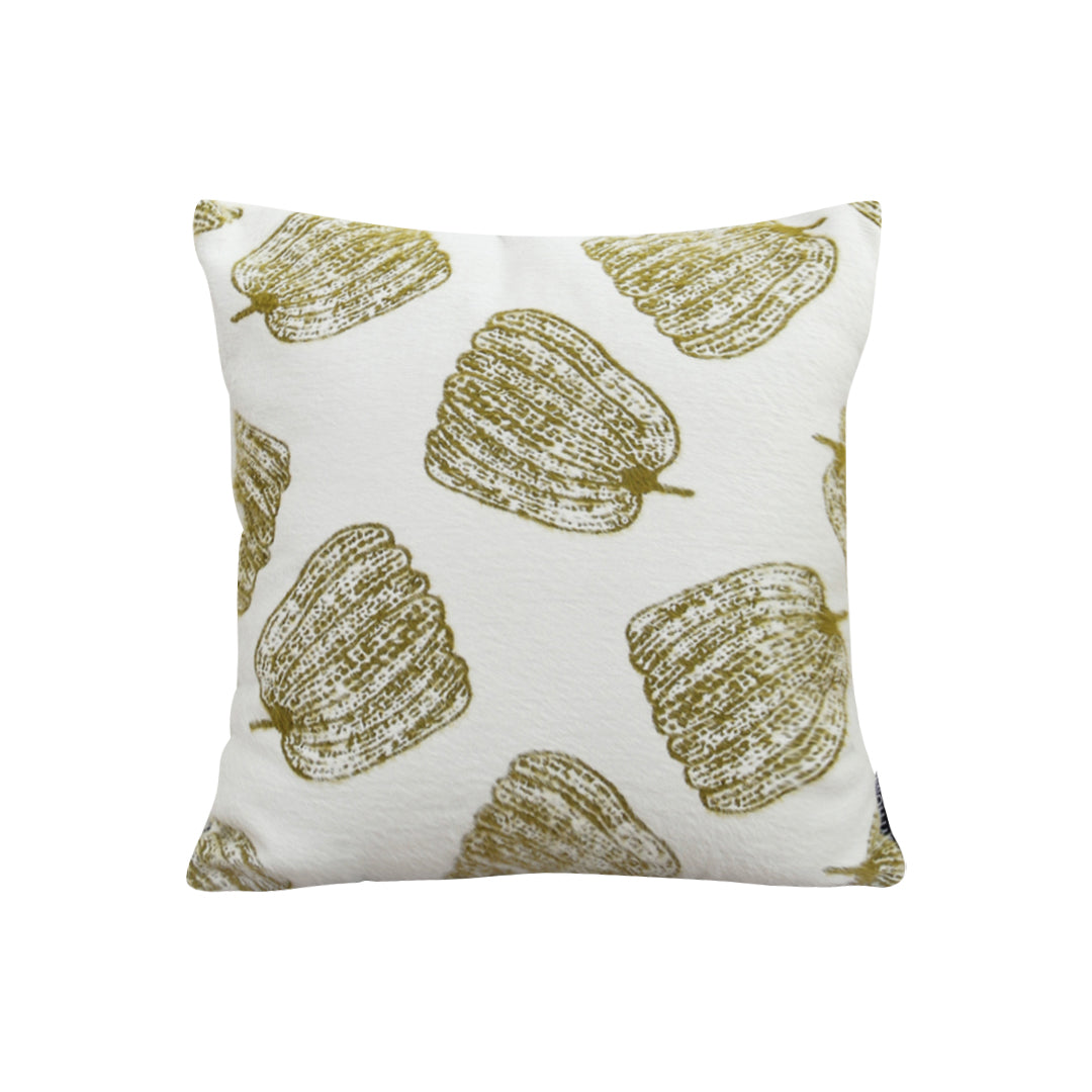 SOGA 50cm Throw Pillow White with Olive Green Autumn Harvest Pumpkin Print Home Decor $ 71.50