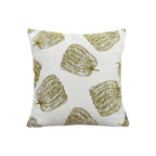 SOGA 50cm Throw Pillow White with Olive Green Autumn Harvest Pumpkin Print Home Decor $ 71.50