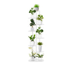 SOGA 8 Tier 9 Pots White Metal Plant Rack Flowerpot Storage Display Stand Holder Home Garden Decor $ 99.90