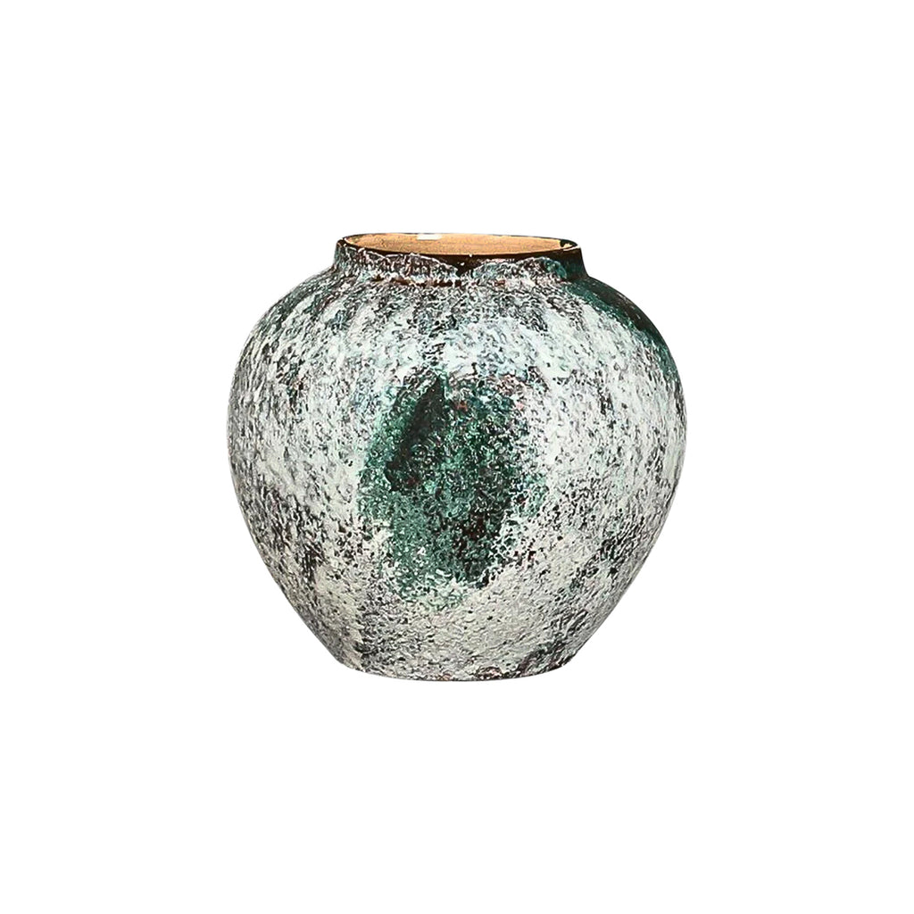 SOGA 21x22cm Green Small Ceramic Flower Vase Elegant Living Room Home Decor