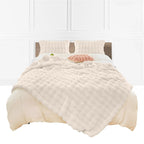 SOGA 150x200cm Throw Blanket White Double Layer Rabbit Fur Cozy Comfort with Stylish Decor $ 211.50