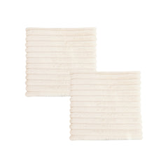 SOGA 2X 45cm Cream Corduroy Square Cushion Soft Leaning Plush Backrest Throw Seat Pillow $ 107.90