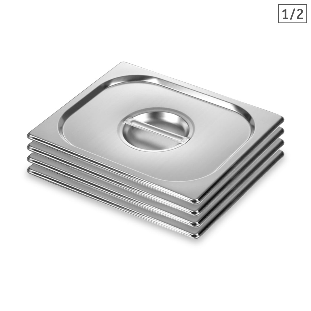 SOGA 4X Gastronorm GN Pan Lid Full Size 1/2 Stainless Steel Tray Top Cover $ 88.90
