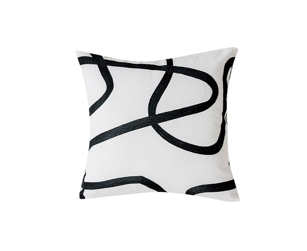 SOGA 45cm Square Modern Minimalist Black Letter Print Decorative Throw Pillow $ 61.50