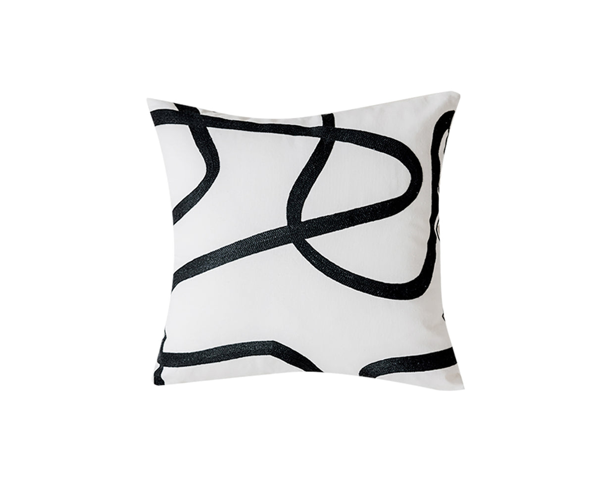 SOGA 45cm Square Modern Minimalist Black Letter Print Decorative Throw Pillow $ 61.50