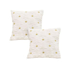 SOGA 2X 45cm Celestial Cream Textured Gold Star Pattern Throw Pillow $ 137.90