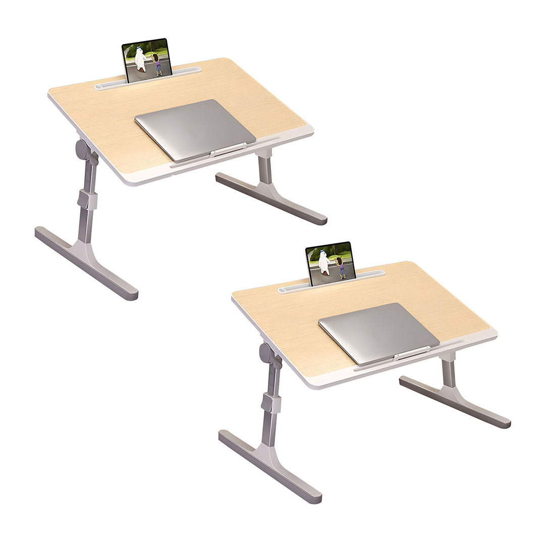 SOGA 2X 60X40cm Wood Small Laptop Bed Portable Foldable Study Table Adjustable $ 157.50