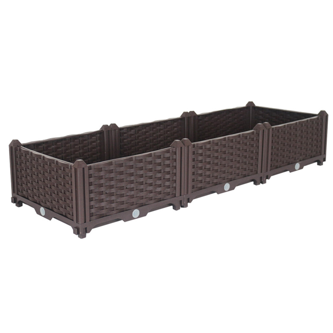 SOGA 120cm Raised Planter Box Vegetable Herb Flower Outdoor Plastic Plants Garden Bed $ 77.90