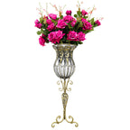 SOGA 85cm Clear Glass Tall Floor Vase with 12pcs Artificial Fake Flower Set $ 511.50