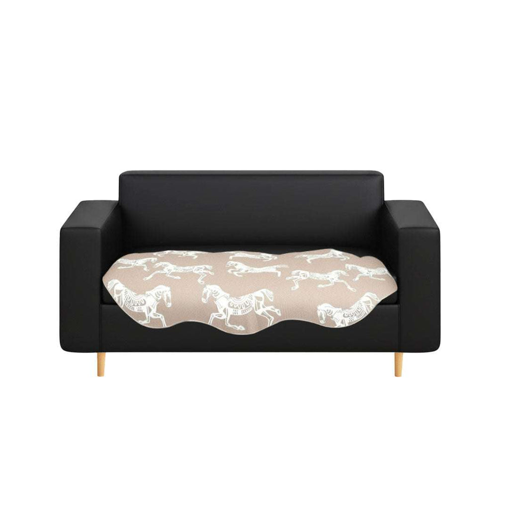 SOGA Two-Seater Beige Horse Print 90x90cm Throw Blanket Sofa Cover $ 111