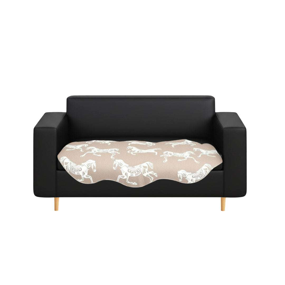 SOGA Two-Seater Beige Horse Print 90x90cm Throw Blanket Sofa Cover $ 111