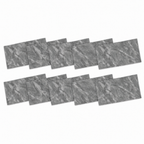 SOGA Peel & Stick Floor and Wall Tiles 30 x 60cm 10 Pack Grey Faux Marble