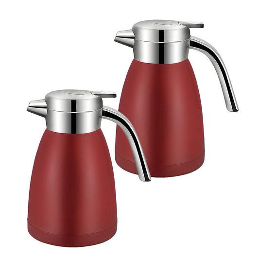 SOGA 2X 1.8L Stainless Steel Water Bottle Insulated Vacuum Flask Coffee Jug Thermal Red $ 118.50