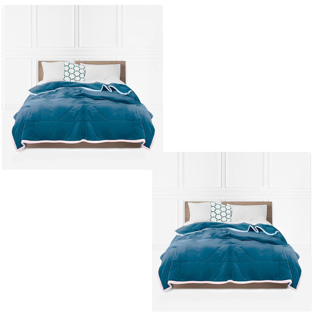 SOGA 2X Lake Blue Throw Blanket Warm Cozy Double Sided Thick Flannel Coverlet Fleece Bed Sofa Comforter $ 181.50