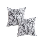 SOGA 2X 50cm Modern Charcoal Palm Leaf Print Contemporary Throw Pillow $ 120.90