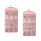 SOGA 2X Pink Double Sided Hanging Storage Bag Underwear Bra Socks Mesh Pocket Hanger Home Organiser $ 51.90