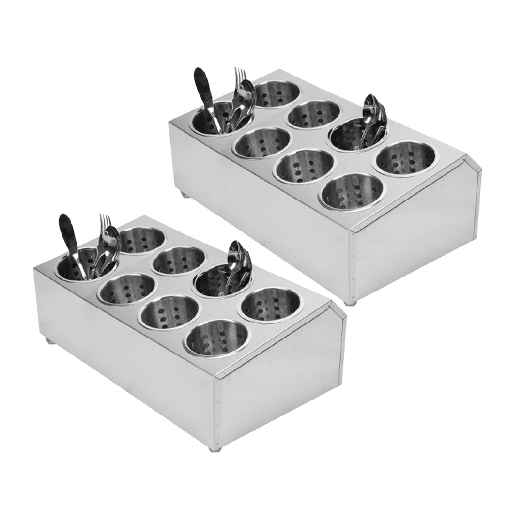 SOGA 2X 18/10 Stainless Steel Commercial Conical Utensils Cutlery Holder with 8 Holes $ 323.50